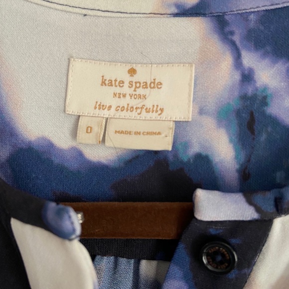 Kate spade navy/white/blush blouse - Picture 2 of 5
